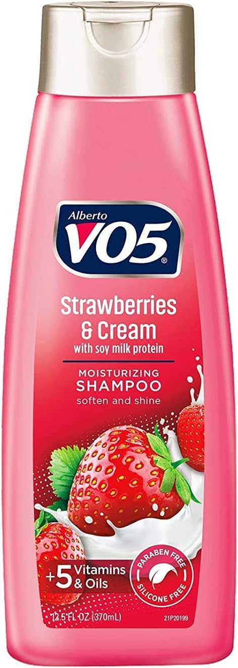 VO5 Moisture Milks Shampoo, 12.5 Oz, Strawberries (Pack of 2)