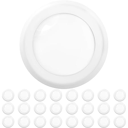 Zago 20 Packs 6 Inch Led Disk Light Surface Mount Low Profile Recessed Retrofit Ceiling Fixture For J Box Dimmable 15w 75w 980lm 3000k Warm White Cri 80 Etl Listed Wet Location 