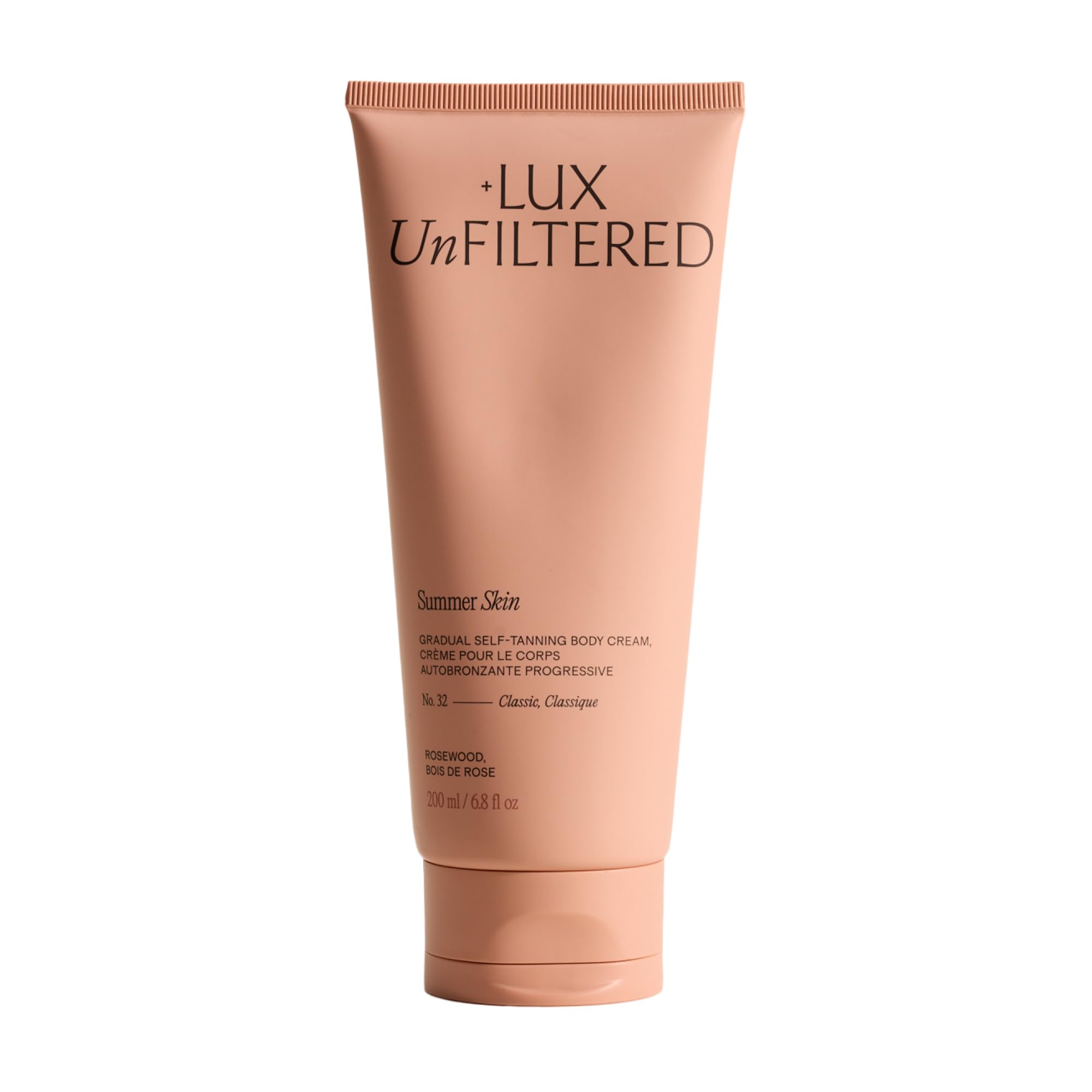 + Lux Unfiltered N°32 Graduell feuchtigkeitsspendender Selbstbräuner in Rosewood – Self Tanning Lotion with No Mess – Gradual Self Tanner – Self Tanners Bestsellers (Rosenholz)