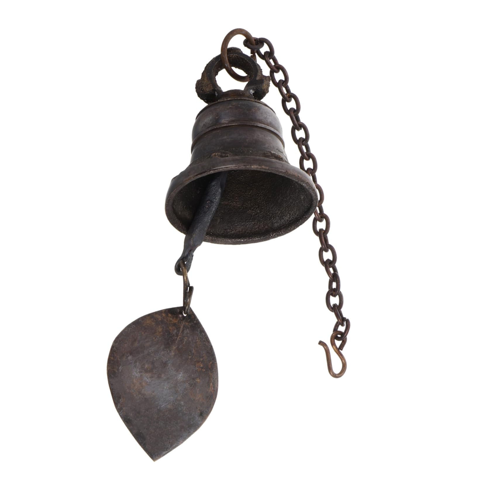 Carillon à vent feng shui en métal vintage de haute finition avec cloche suspendue