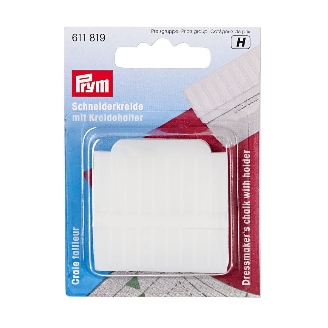 Prym Dressmaker's Chalks, Stone, White, 9.3 x 5.7 x 0.7 cm
