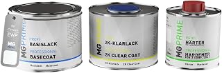 MG PRIME Pintura automotriz Set bote listo para pulverizar para Citroen EWP Blanc Banquise/Polar White Pintura base + pintura transparente de 2 componentes 1,25 l
