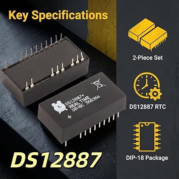 2pieces DS12887 DIP-18 Real Time Clock