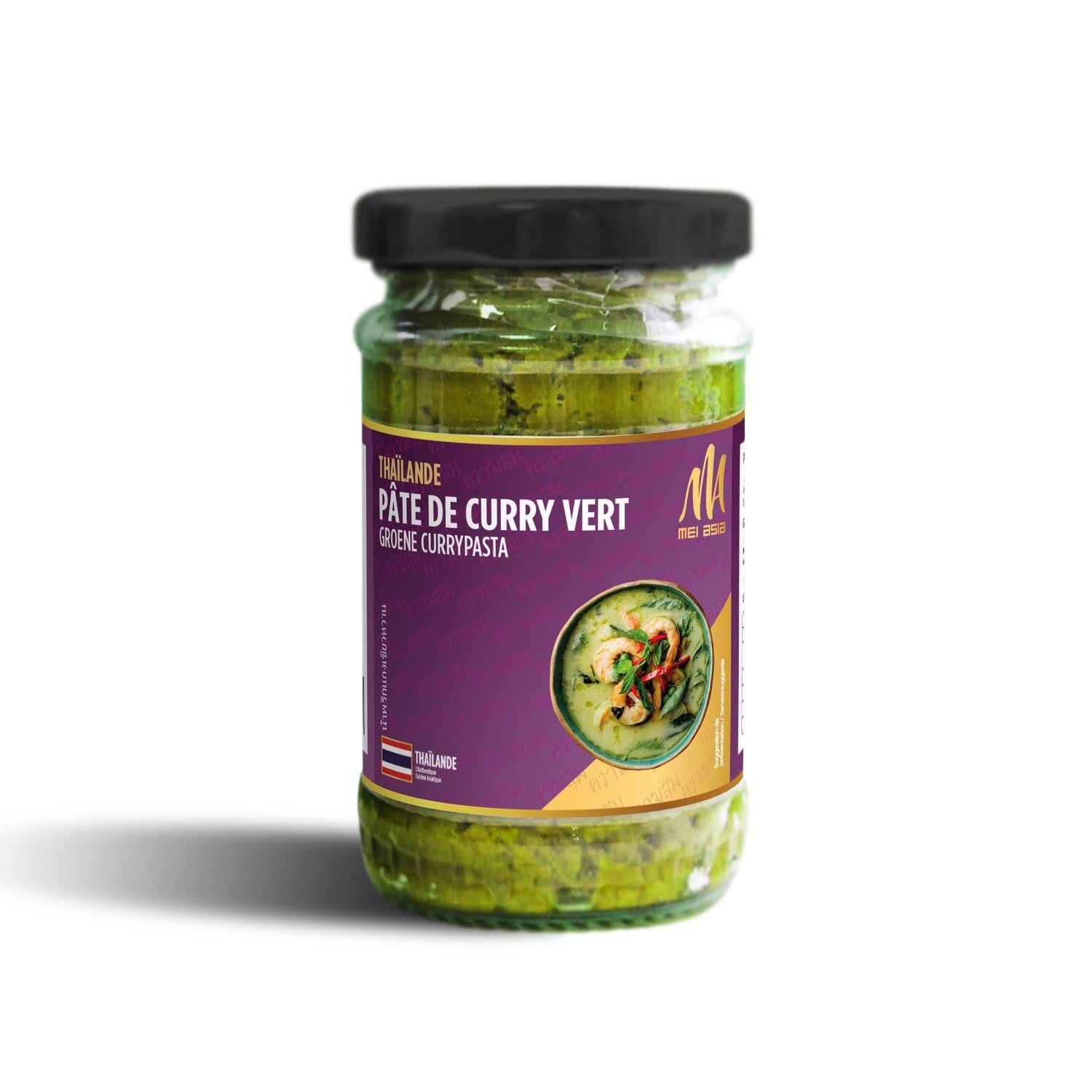 MEI ASIA – Pâte de Curry Vert Intense, Parfum Exotique et Saveurs Authentiques (Pot 110g) - lot de 4 - Vendu par Lot