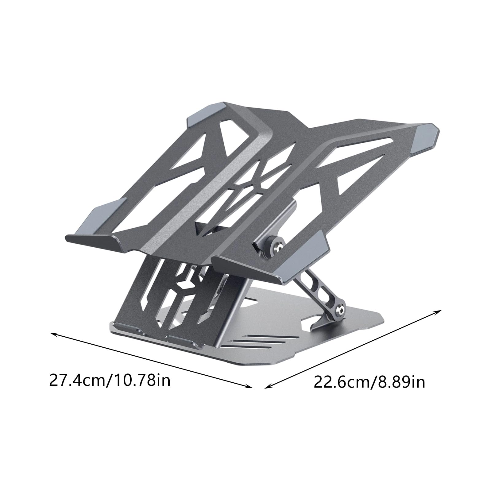 Supporto per computer portatile per scrivania, supporto regolabile per computer con base rotante a 360, supporti pieghevoli per laptop con supporto per telefono, rialzi ergonomici per lavoro