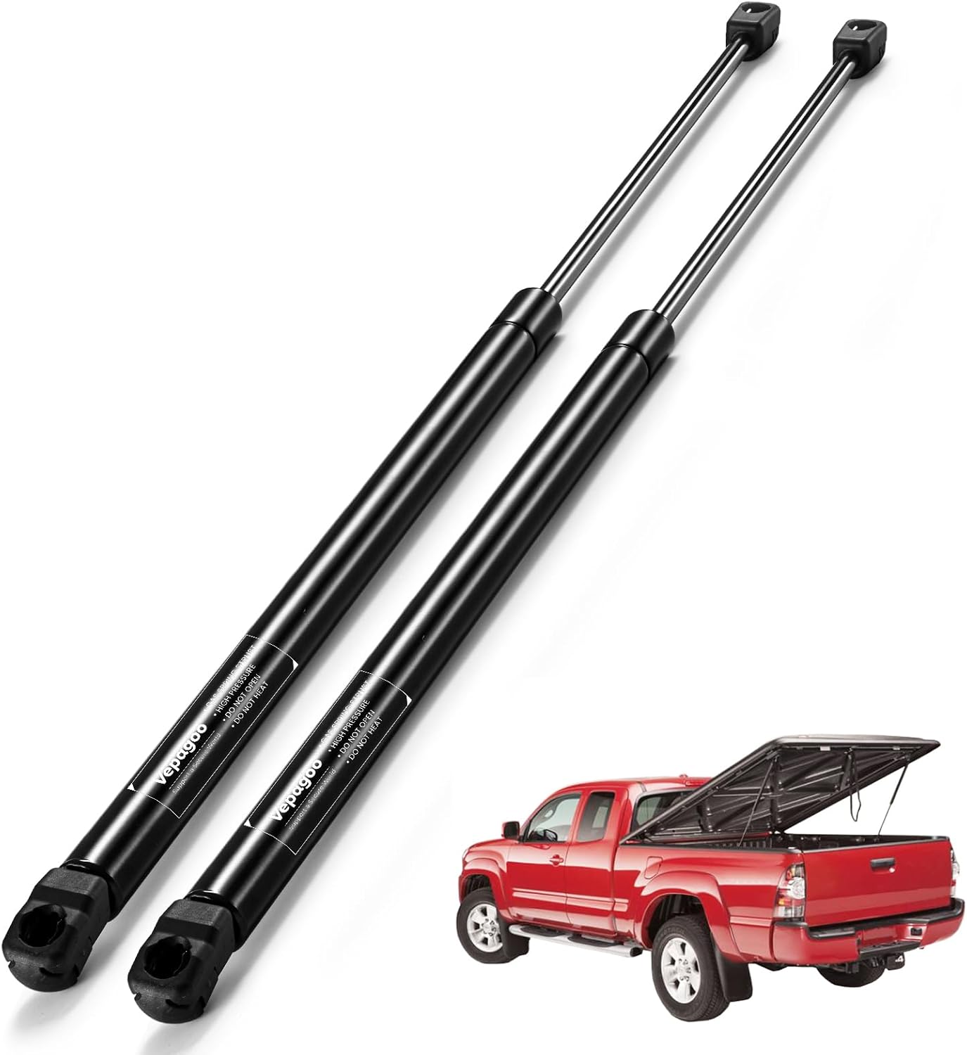 Vepagoo C1622632 36 inch 185Lb/823N Gas Shock Struts Spring Lift Support for Heavy Duty Trap Door Tonneau Cover Truck Bed Camper Shell Topper Outside RV Kitchen Door RV Bed, Set of 2 35 inch 185LB