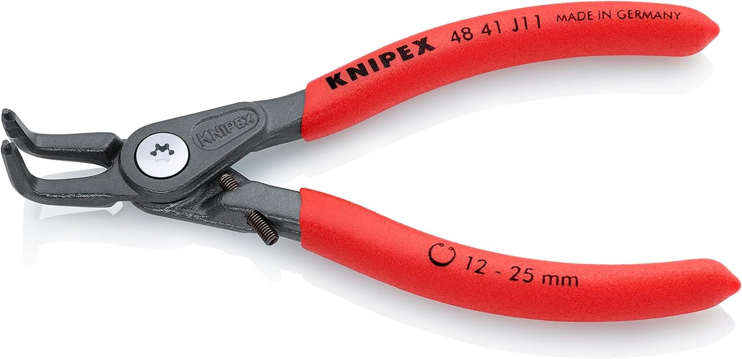 KNIPEX Pinza di precisione per anelli di sicurezza per anelli di, 48 41 J11 | sicurezza interni a fori rivestiti in resina
