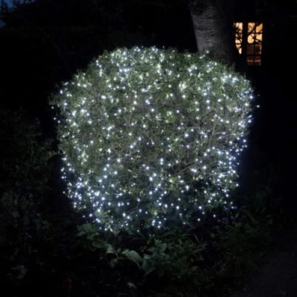 Noma White,Green 100 Fit & Forget Battery Operated Multi Effect Cluster Lights Timer - White