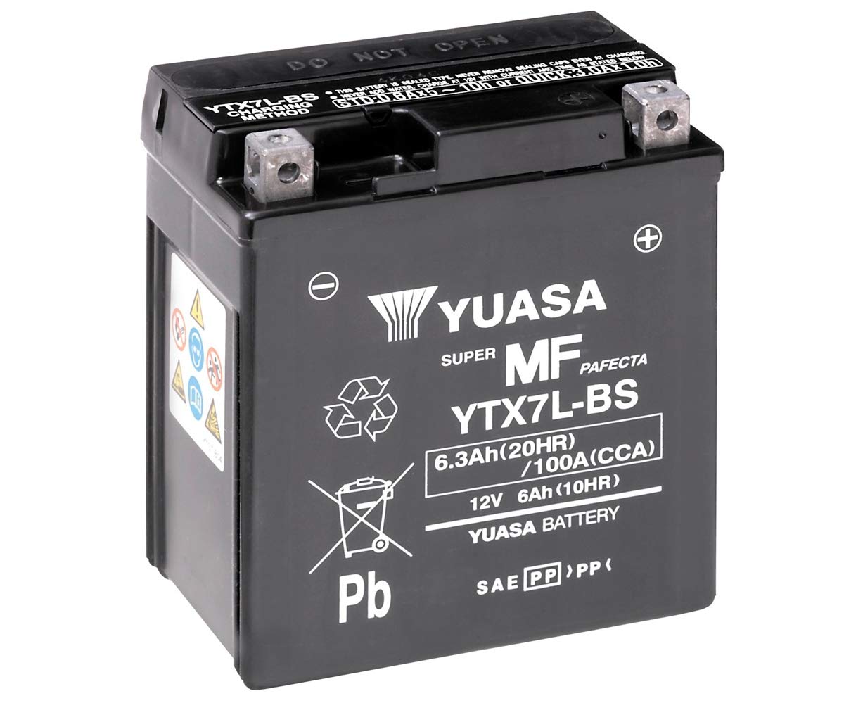 Yuasa batteria YTX7L precaricata sigillata 12V moto convenzionale