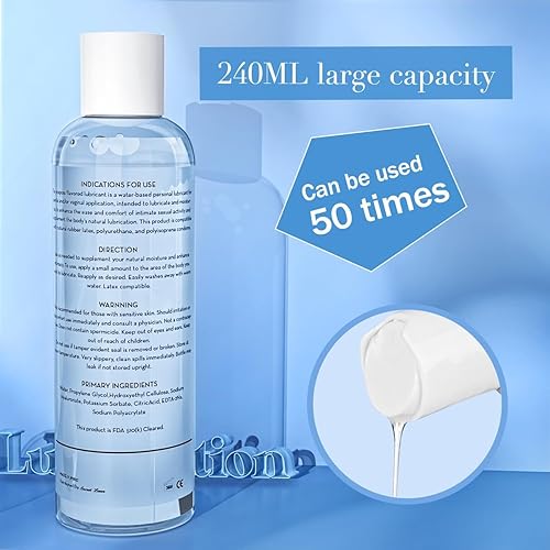 Miniatura 6 de Secret Lover Lubricante personal a base de agua, lubricante suave y sedoso de larga duración para mujeres, hombres y parejas, ingredientes naturales