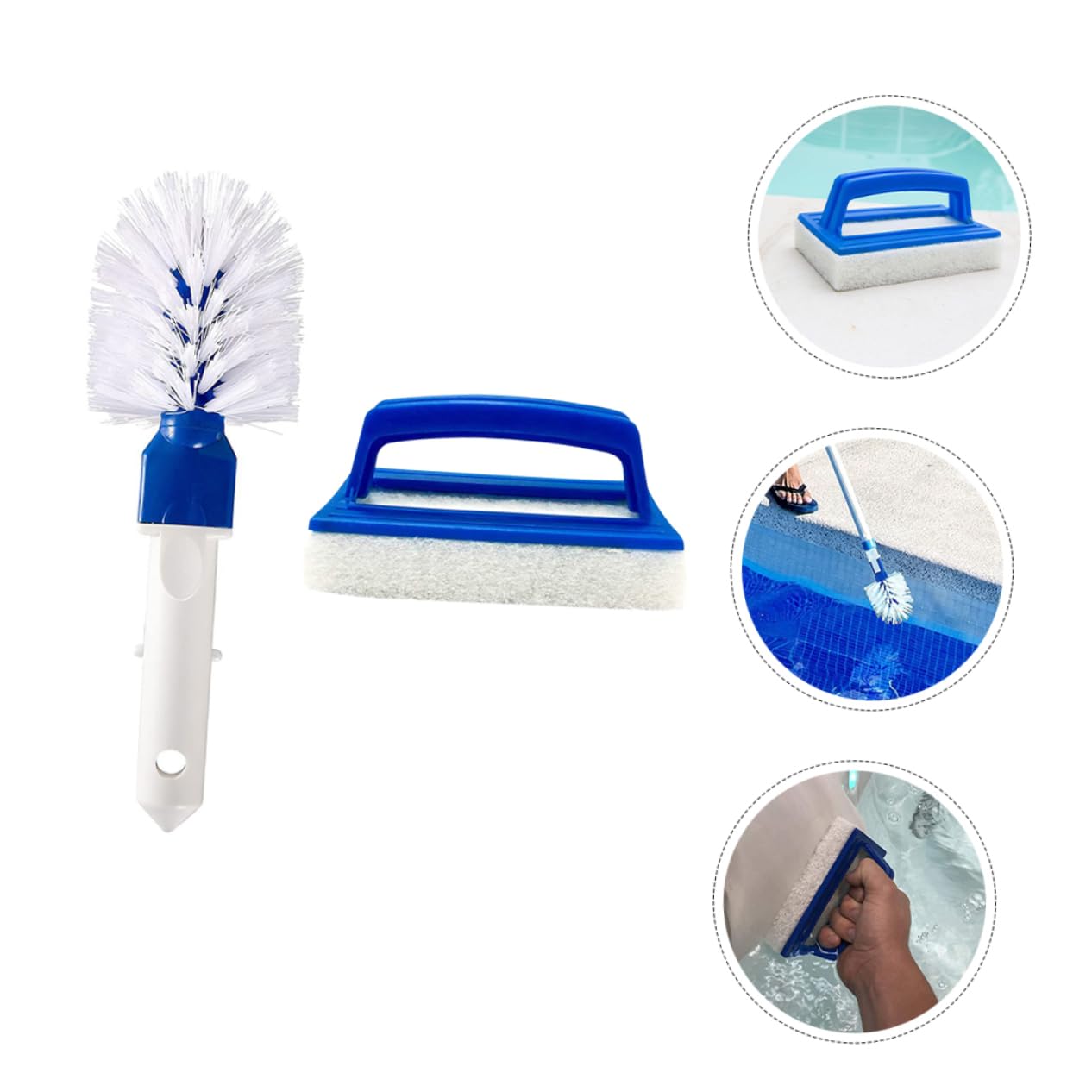 SUPVOX 2piezas Cepillo De Limpieza para Piscina De Herramienta Práctica para Eliminar Manchas y Cepillo De Esponja para Mantener Piscina