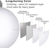 Vista 85 de Bolas de Navidad grandes de bronce de 3.2 pulgadas, adornos de decoración de árbol de Navidad, bolas colgantes inastillables para cumpleaños