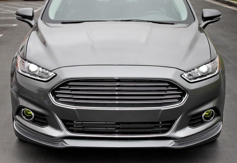 iJDMTOY Complete Set Yellow Lens Fog Lights Foglamp Kit with Halogen Bulbs, Wiring On/Off Switch and Garnish Bezel Covers/Brackets Compatible With 2013-2016 Ford Fusion