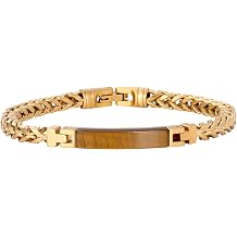 Mens Bracelets, Franco Chain Stainless Steel Vintage Bracelet for Men 7.5/8/8.5/9 inches with Gift Box