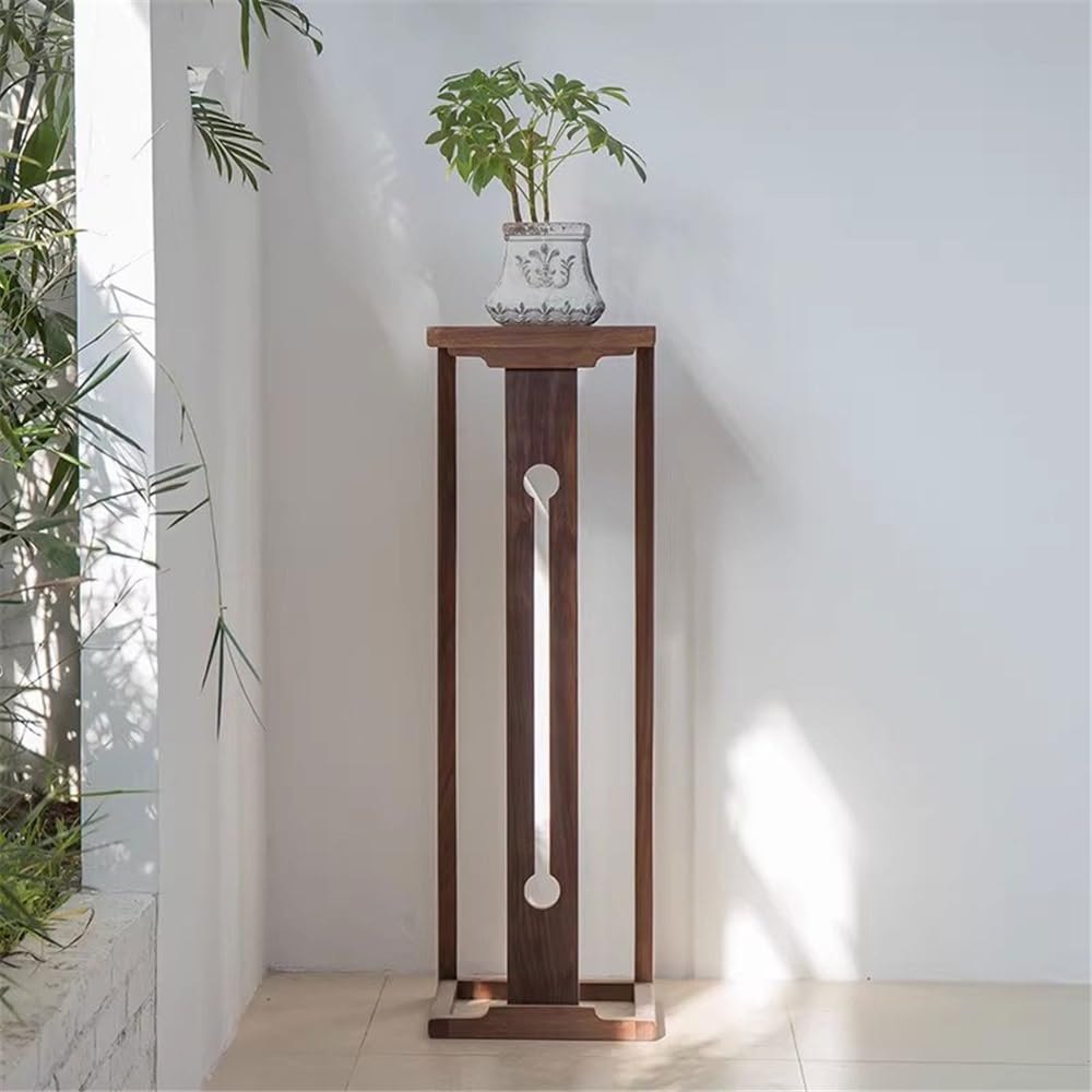 Supporto per piante Portafiori da terra in noce nero, for bonsai interno
