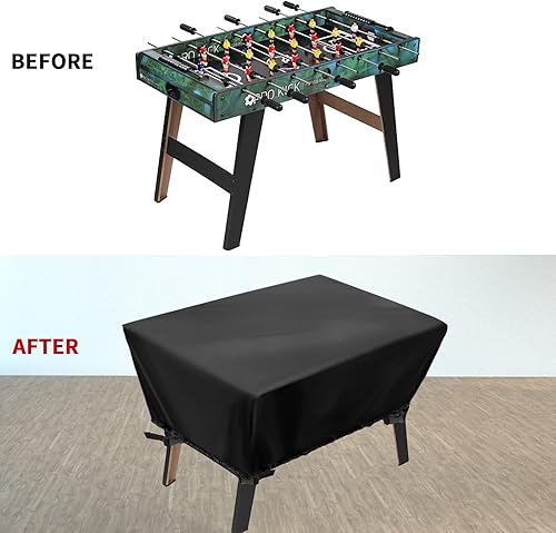 Miniatura 8 de Andacar Cubierta de mesa de futbolín, cubierta impermeable para mesa de fútbol, cubierta de mesa de fútbol para interiores y exteriores