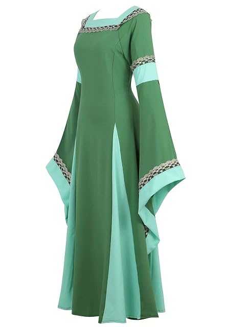 Foto 3 de 7 de Vestido Medieval Renacimiento Mujer Vintage Victoriano gotico con Manga Larga de Llamarada Disfraz Princesa…