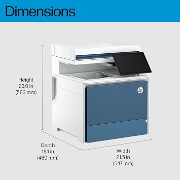 طابعة HP Color Laserjet Enterprise MFP 5800 zf، طباعة، مسح ضوئي، نسخ، الأفضل للأعمال (58R10A)