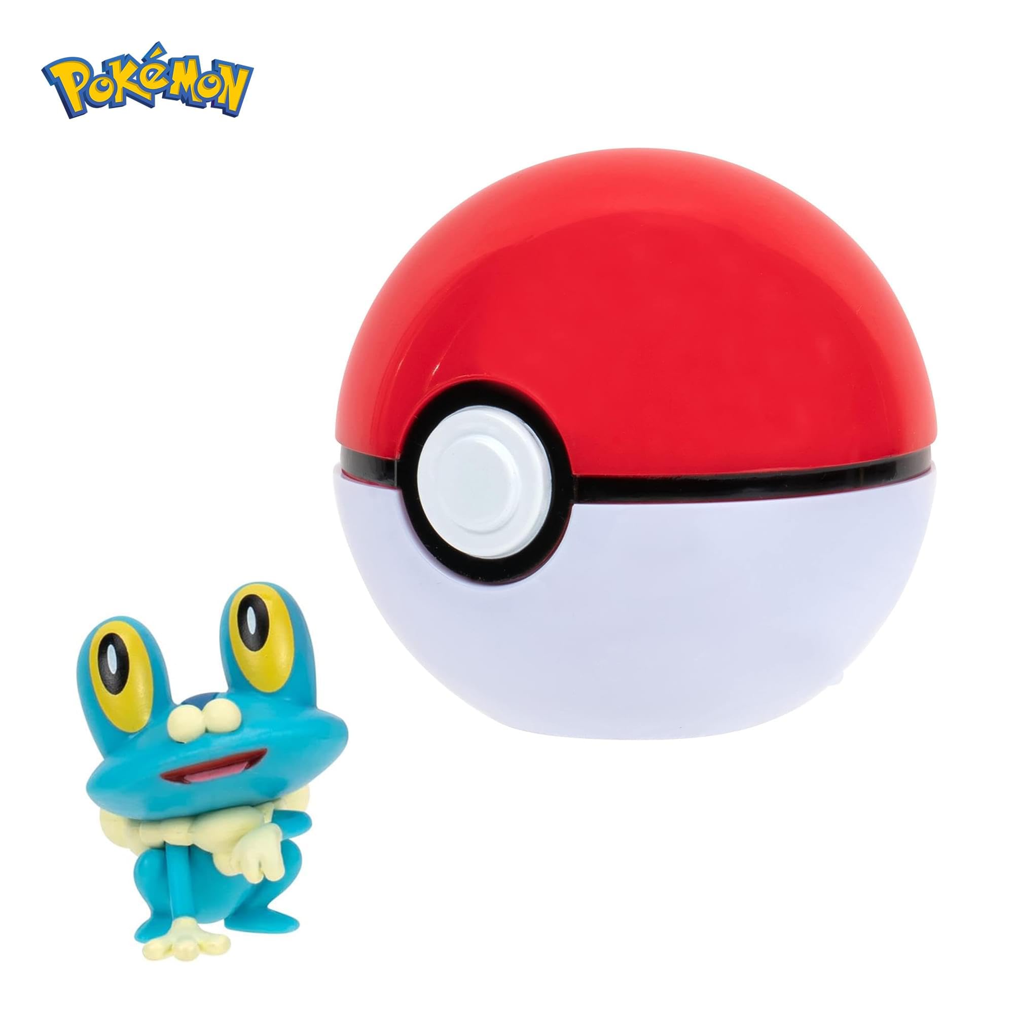 Pokémon PKW3133 – Clip'n'Go Poké Balls – Froxy & Pokéball Ufficiale Poké Ball con Personaggio di 5 cm