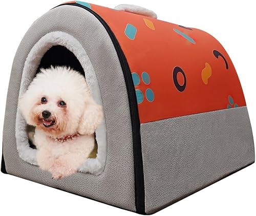 Miniatura 67 de Dog Bed,2 Ways to Use,Indoor Pet House with Fluffy Mat,Removable and Washable Cover,Splash-Proof House and Non-Slip Bottom,for Large Dogs(2XL Star)
