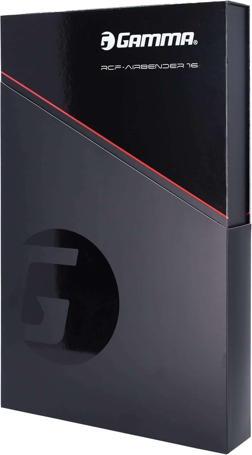 GAMMA RCF Airbender Pickleball Paddle, Raw Carbon Fiber, Customizable Handle Weight System & Aerodynamic Open Throat w/Shock Absorbing Gel Insert, 22mm,16mm, 13mm, & 10mm