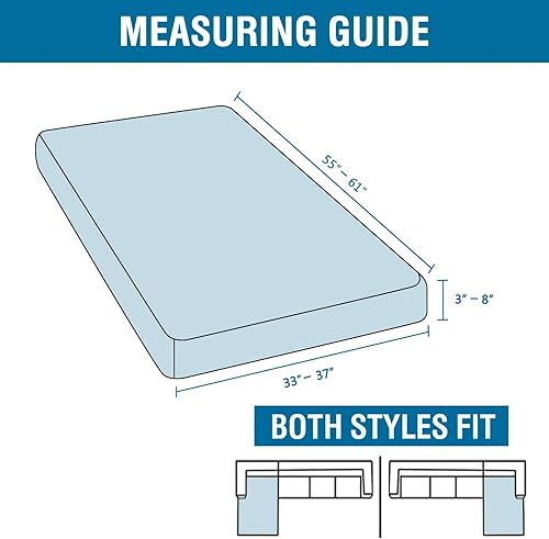 Miniatura 3 de H.VERSAILTEX Funda individual superelástica para sofá modular en forma de L, tanto a la izquierda como a la derecha, con tela de sarga texturizada