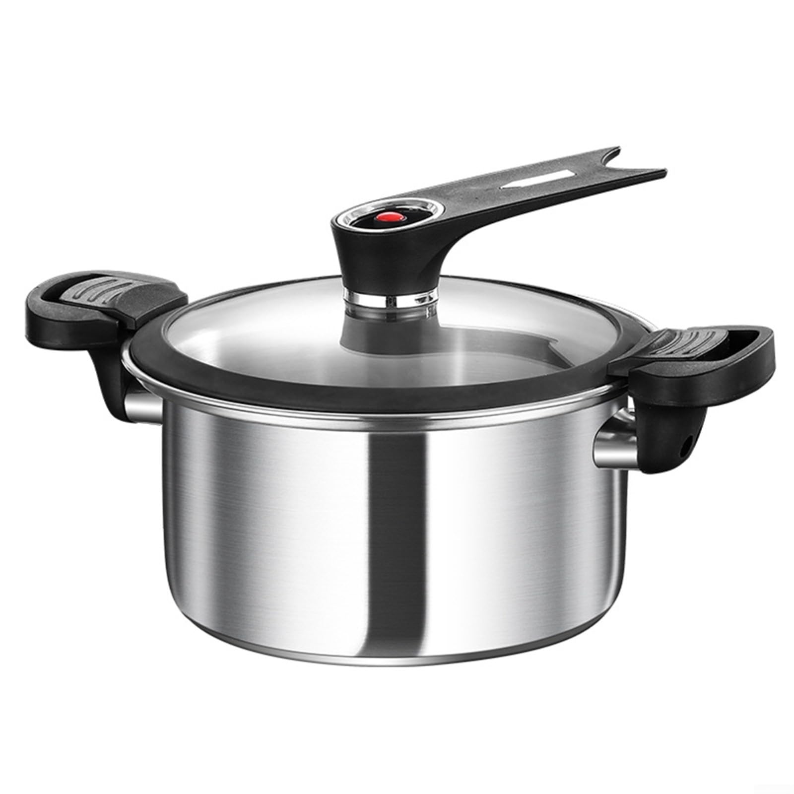 BlesConi Non- Pressure Slow Cooker 3.5 Litre Stainless Steel Cooking Pot for Fast Nutritious Meals Green Red