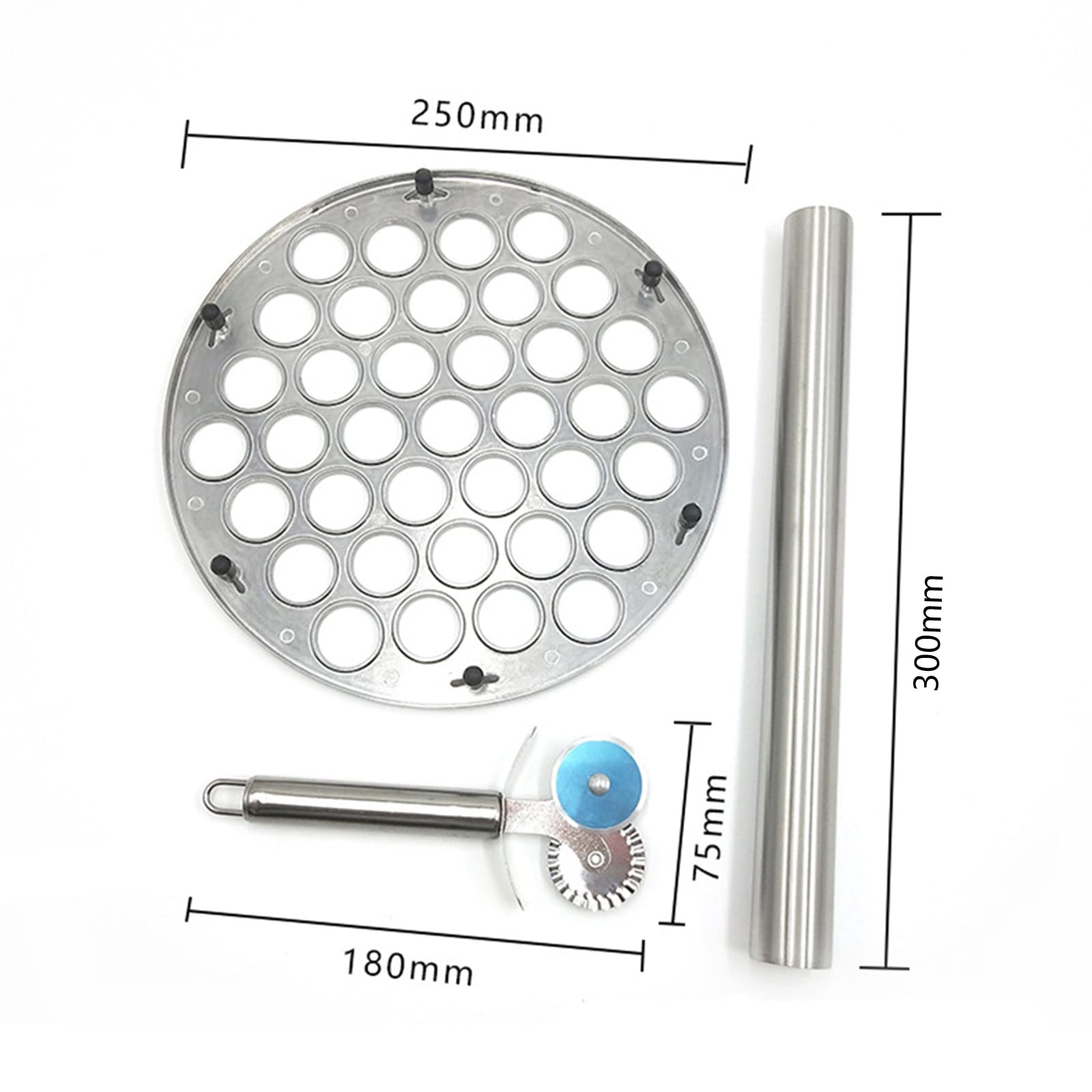 Home Chef Pelmeni Maker With Ravioli Cutter Wheel And Rolling Pin Quick And Easy To Use Cooking