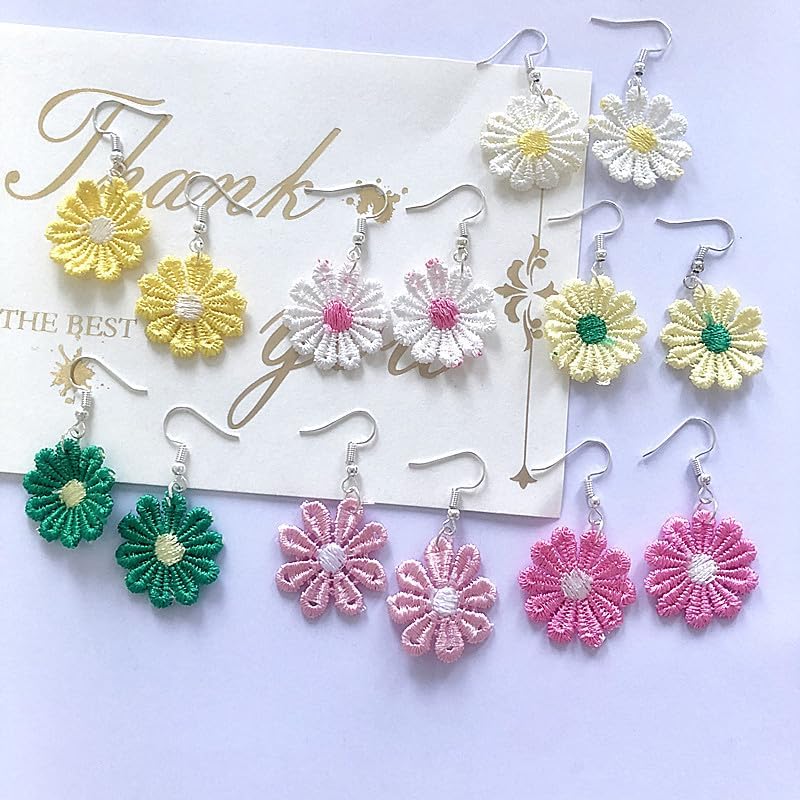 Miniatura 3 de ToBeIT 7.5 yardas de margarita de encaje tirm flor de sol cinta de boda bordado decoración de encaje para vestido de novia banda para el pelo