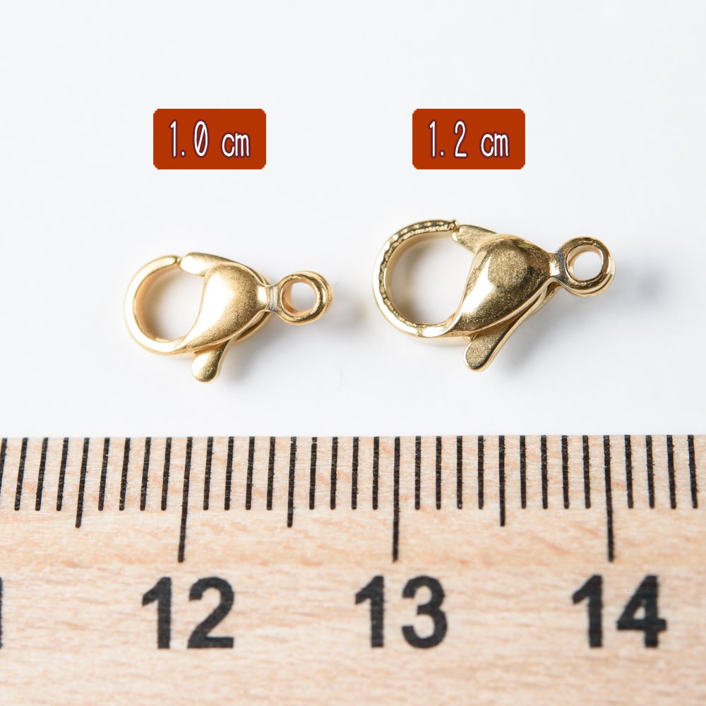 Amazon | 【サージカルステンレス 316】 カニカン ゴールド 1.0cm 20個 