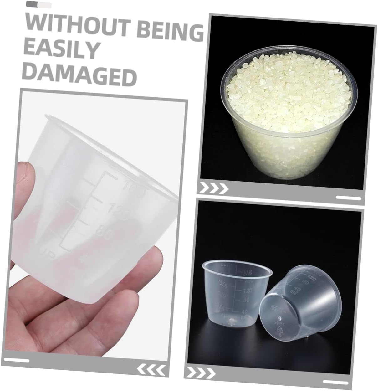 PRETYZOOM 60pcs Rice Measuring Cups Reusable Measuring Cups for Kitchen for Liquid Dry Ingredients Rice Cooker Accessory Smooth for Easy Cleaning