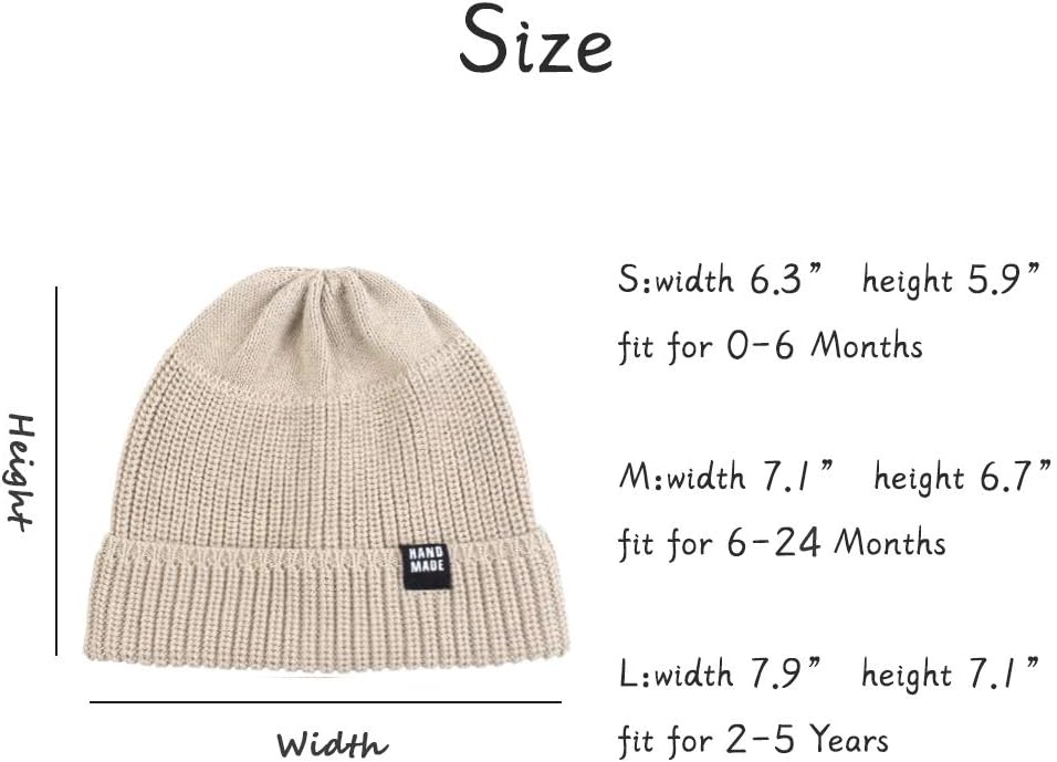 JANGANNSA Simple Knitted Baby Beanie Hip-Hop Boys Winter Hat Toddler Kids Bonnet for Girls 0-5Y - Image 7