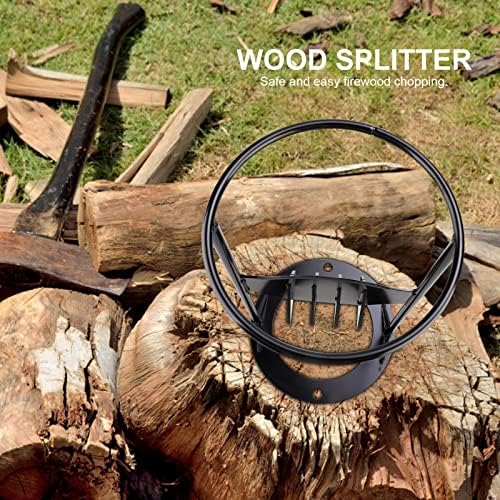 Pumpumly Firewood Log Wood Splitter, Wood Kindling Splitter, Manual Splitting Tool, Firewood Log, Safety Carbon Steel, Suitable for Kiln Dried Firewood and Pine Woods Not Hardwoods
