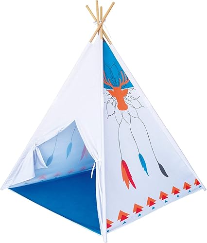 POCO DIVO Tipi de reno Tipi tienda de campaña para niños casa de juegos para exteriores castillo de juguete con postes de madera