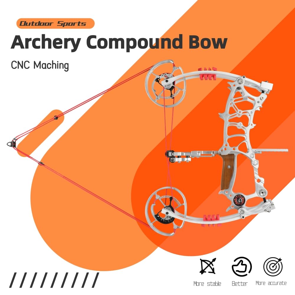 Compound-Bogen-Set für Bogenschießen, 80% Auslöseverhältnis, IBO bis 330 FPS, Zuggewicht 30–75 lbs, für Jäger und Wettkampfschützen