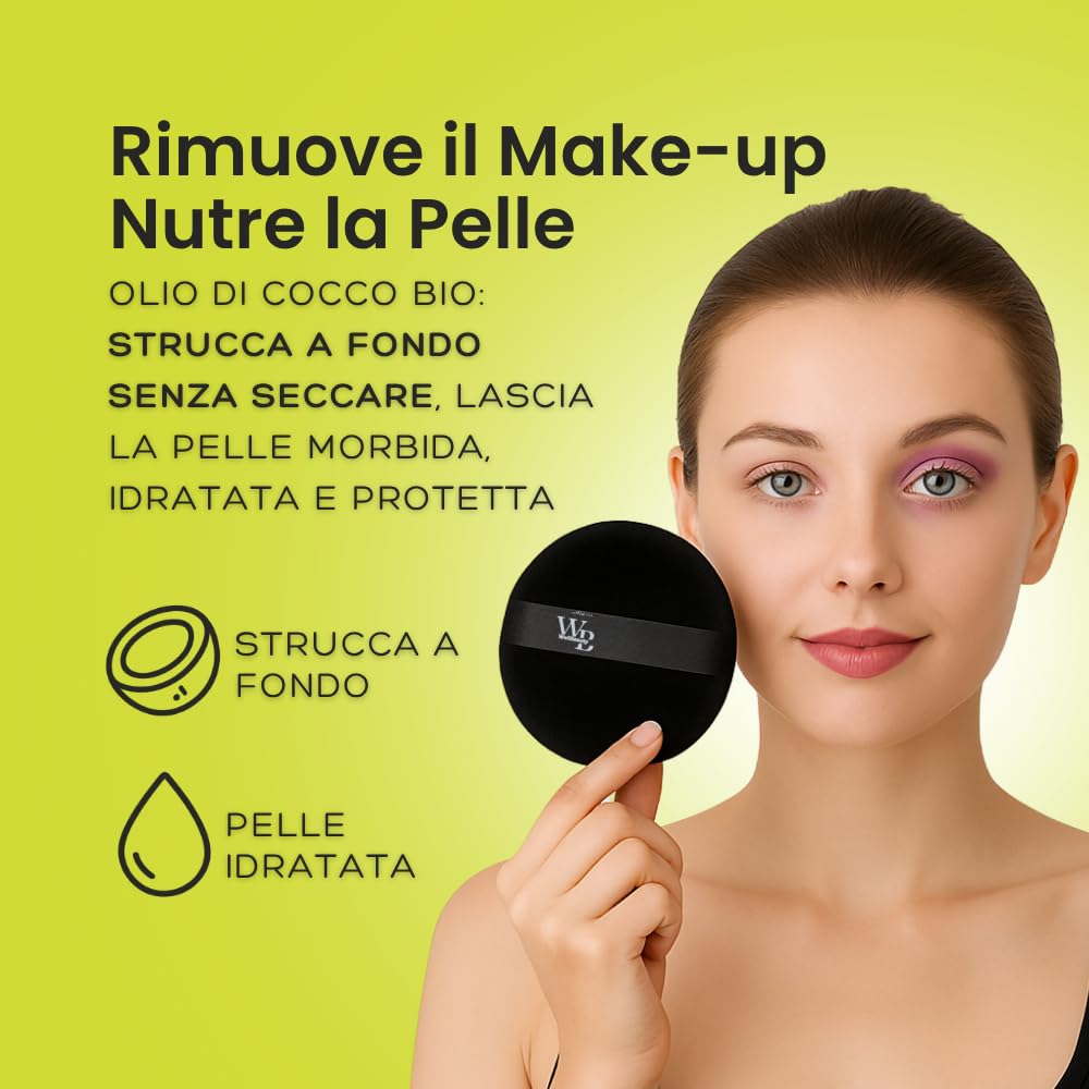 WELLBEAUTY Burro Struccante 100ml, Detergente Viso e Occhi, Airless, Panno Struccante, Anti-Pollution, Cleansing Balm, Doppia Detersione, Makeup Remover, Olio Di Cocco, Pelli Sensibili (singolo)