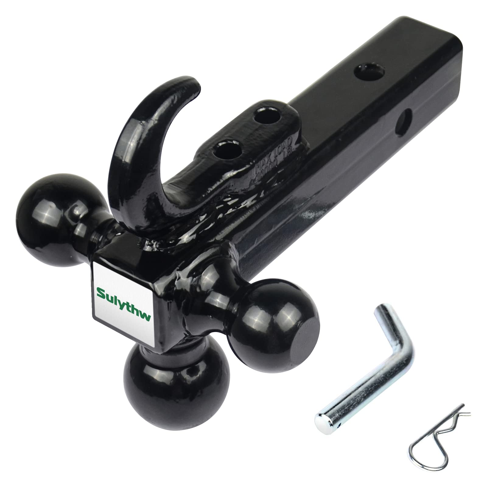 Photo 1 of Sulythw 2" Tri Ball Trailer Hitch Mount with Tow Hook & Pin?1-7/8", 2", 2-5/16"