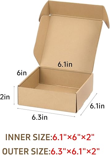 Miniatura 195 de Cajas de envío pequeñas de 6 x 4 x 2 pulgadas para pequeñas empresas, paquete de 30 cajas de correo moradas, caja de embalaje de cartón corrugado