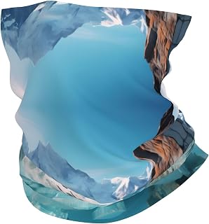 Transparent glacier melting lake Printing Multi functional headscarf sports mask men's and women's wristbands