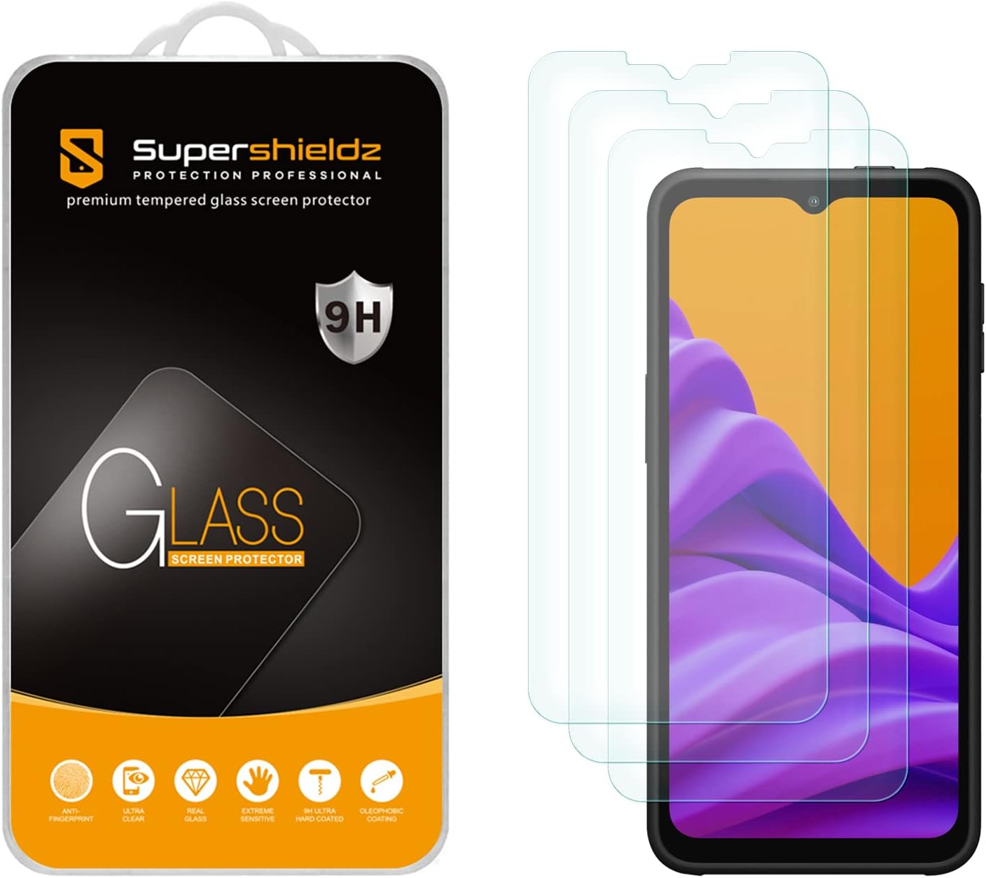 (3 Pack) Tempered Glass Screen Protector Designed for Samsung Galaxy Xcover 6 Pro and Xcover Pro 2, Anti Scratch, Bubble Free