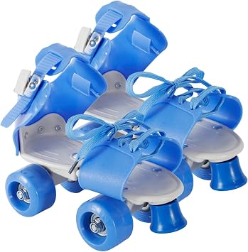 Roller Shoes - Adjustable Skate Sneakers, Quad Wheel Design, Double Row 4 Wheels, Outdoor Skating, Balance Training Shoes, Street, Glide Skating, Beginner Friendly