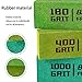 Baroque Fret Erasers 180 & 400 & 1000 Grits, Guitar Fret Polishing Abrasive Rubber Blocks, Set of 3 Grits
