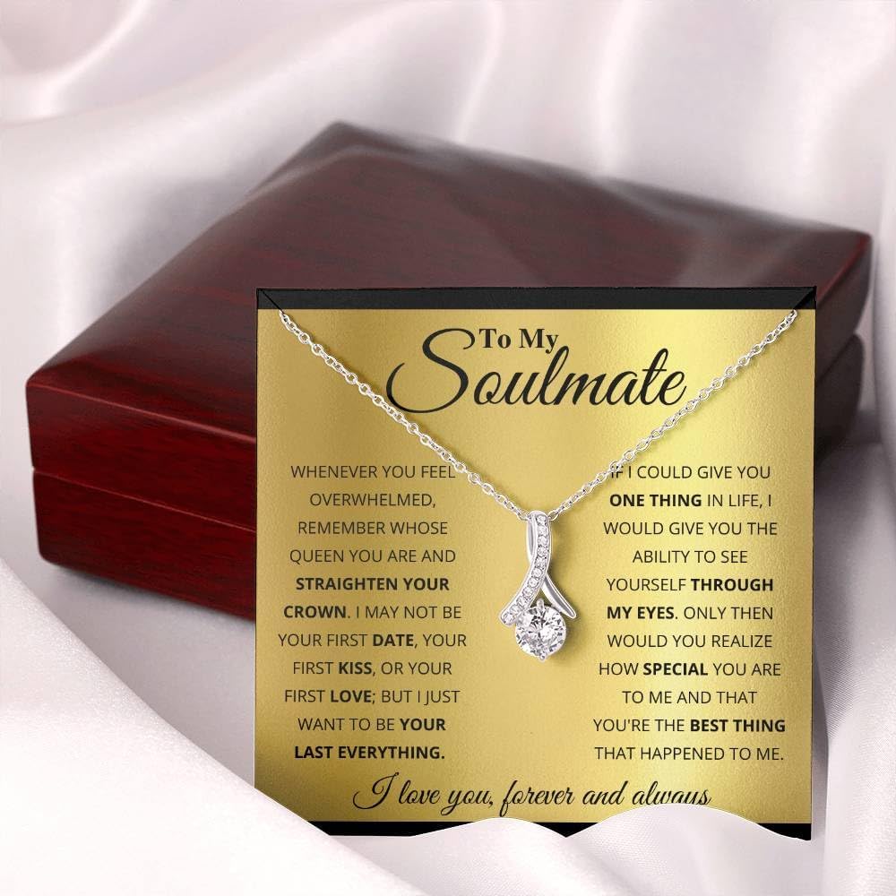 Birthday Gifts for Wife from Husband | Soulmate Necklace with Heartfelt Message Card & Box | Anniversary, Birthday, Christmas or Valentine’s Day Gift for Girlfriend, Fiancée - Image 8