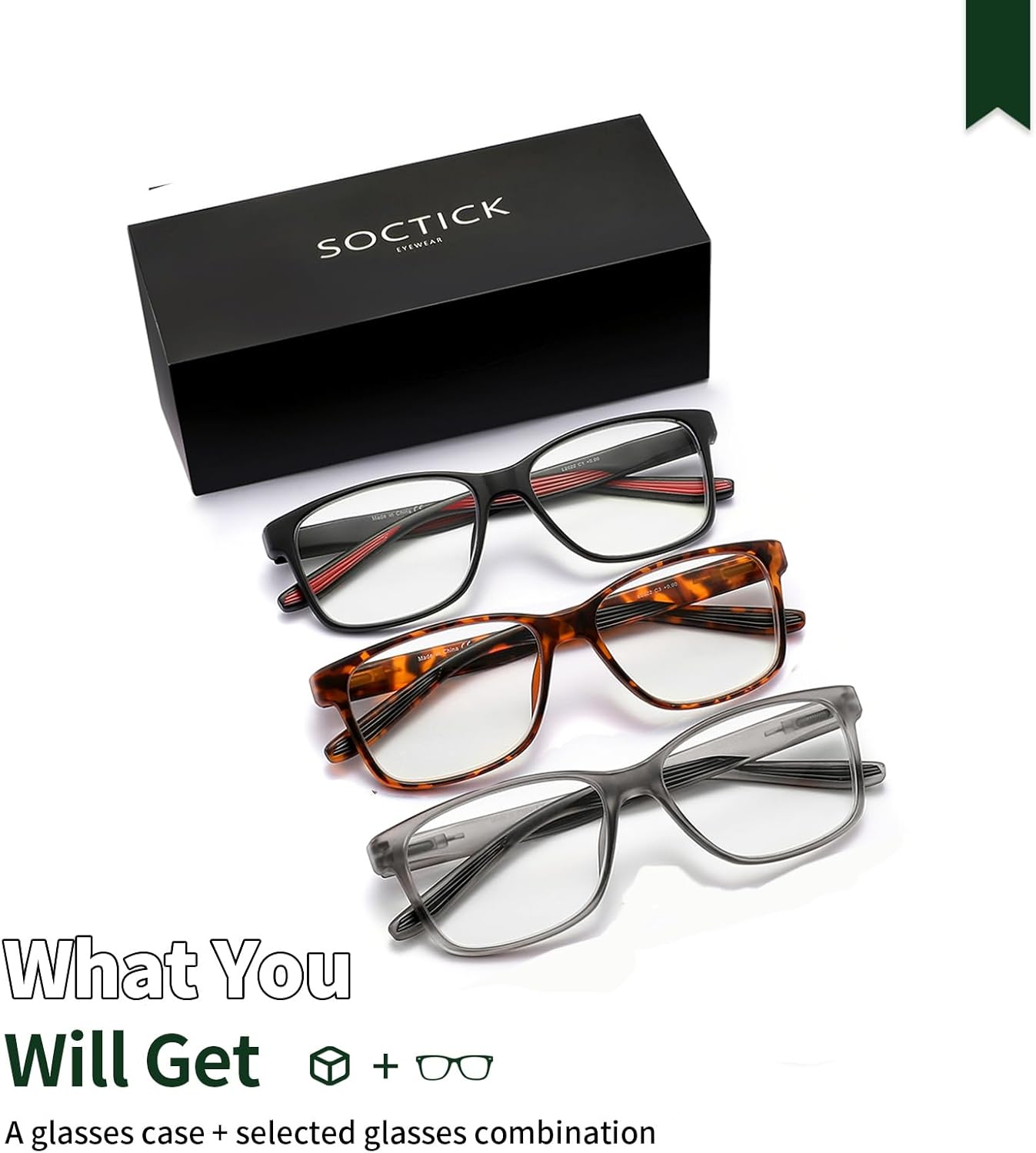 Blue Light Blocking Reading Glasses for Men,3 pack Lightweight & Comfort Computer Readers,Anti Eyestrain Lens - Image 2