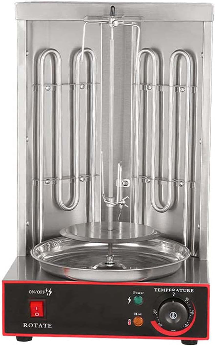 KnoRRs Electric Vertical Broiler Barbecue Machine, Smoke Free Kebab Rotisserie Kit, Detachable Grill Rotisserie Machine for Home, 360 ° Roatation Barbecue Machine