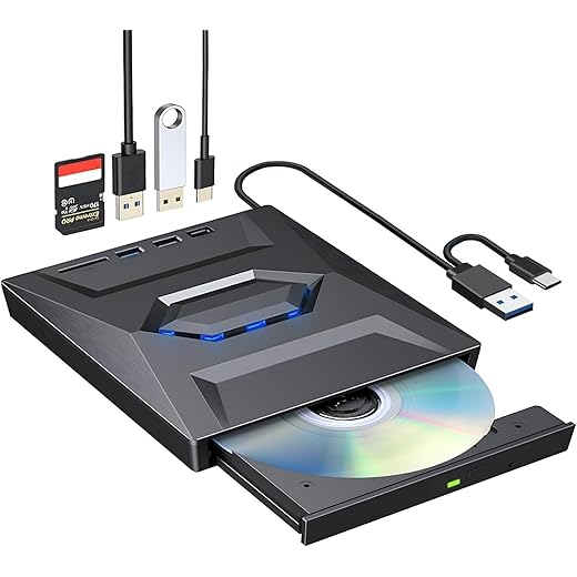 CLUSPEX External CD/DVD Drive with USB 3.0