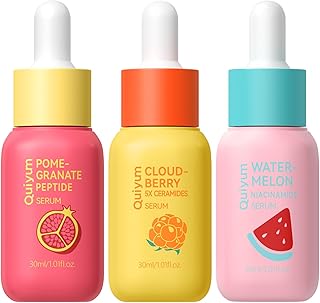 3 Pack Facial Serum Skin Care Sets, Serum for Face Includes Niacinamide, Ceramide, Peptides – Brightening, Hydrating, Dark Spot Corrector, Glow Up, Collagen Boosting - Reset Your Skin Day and Night