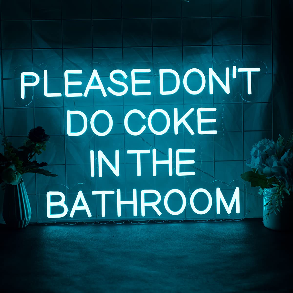 Buy Please Dont Do Coke In The Bathroom Neon Light Up Sign for Wall