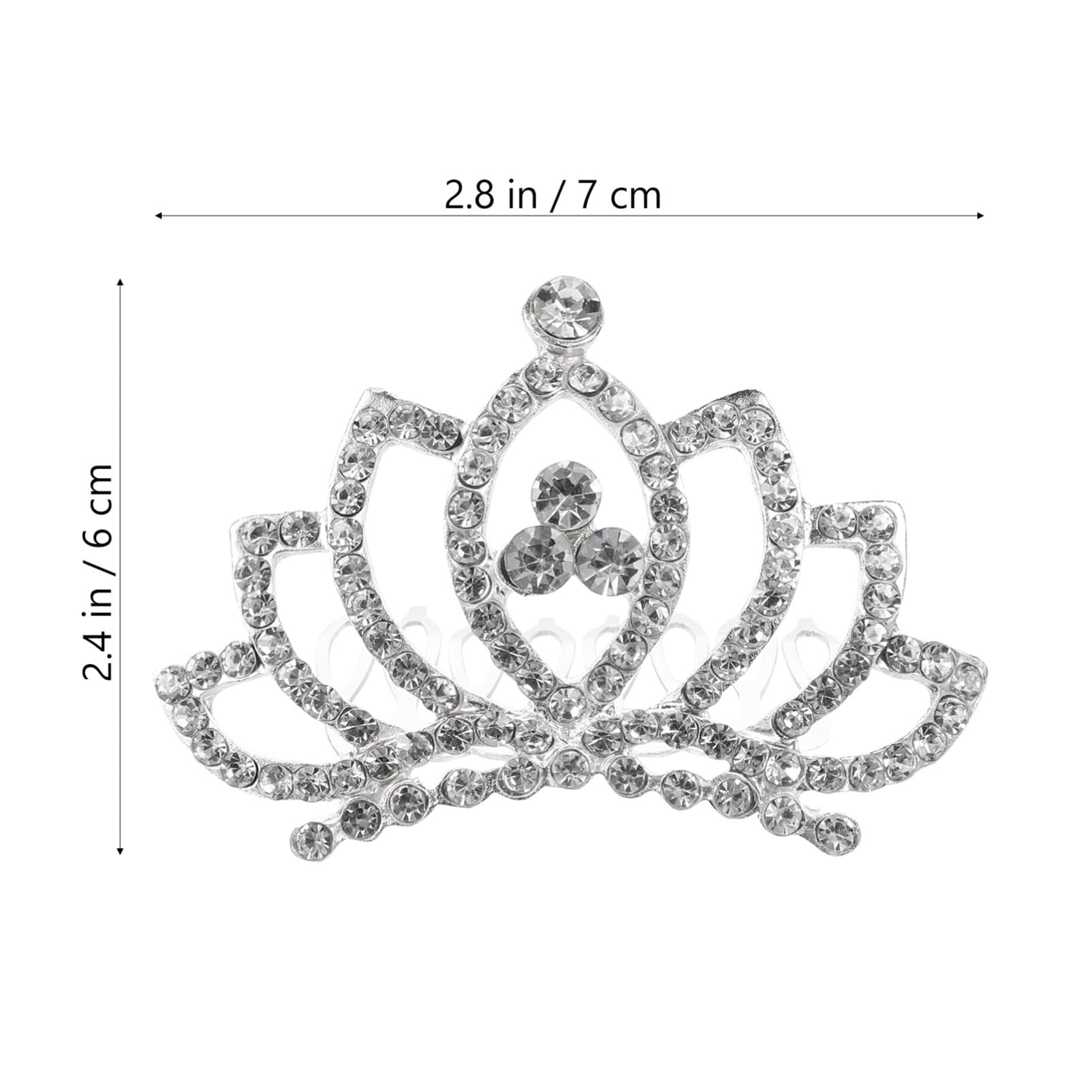 VICASKY Girls Tiaras for Birthday Rhinestone Crown Hairpin Clip Wedding Tiara Set Boys and Girls Princess Crown Hair Accessories Random Style