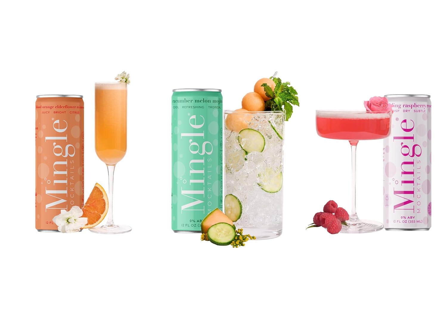 Amazon.com : Mingle Mocktails Variety Pack, Premium Non-Alcoholic ...